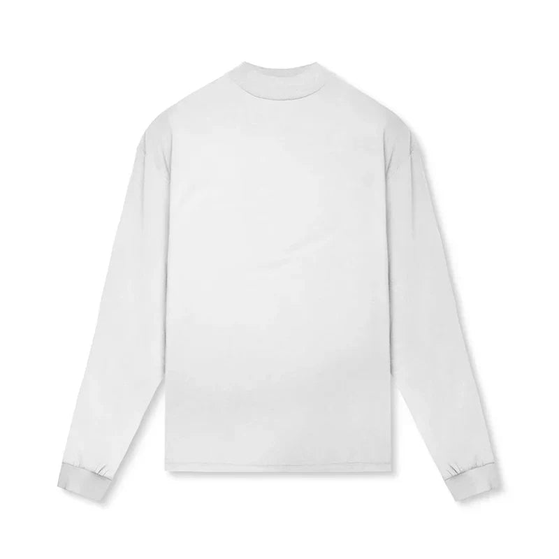 High-neck Long Sleeve Tshirt Breathable Fitness Fashion Clothing  T Shirt