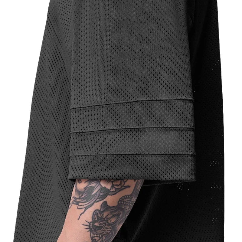 Oversize V-neck Fitness Tights Tshirt Sports Gym Cool