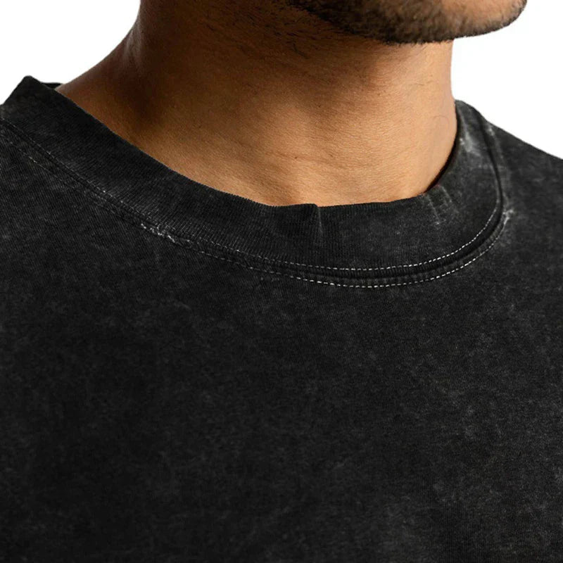 KoreanTrend Gym Antique Style Short Sleeve T-Shirt